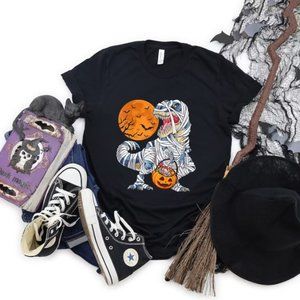 Halloween shirts, for Boys Kids Dinosaur Skeleton T rex Scary T-Shirt